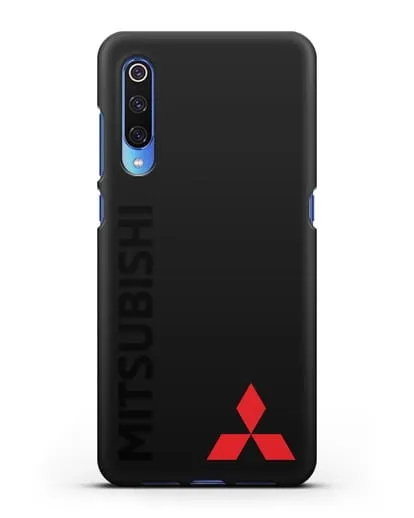 Чехол с надписью Mitsubishi и логотипом силиконовый для Xiaomi Mi 9