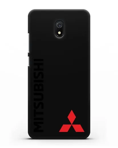 Чехол с надписью Mitsubishi и логотипом силиконовый для Xiaomi Redmi 8A
