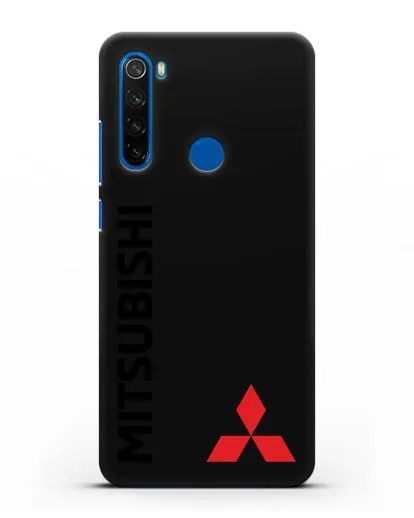 Чехол с надписью Mitsubishi и логотипом силиконовый для Xiaomi Redmi Note 8