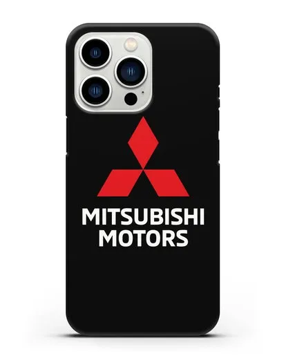 Чехол с надписью Mitsubishi Motors силиконовый для iPhone 13 Pro