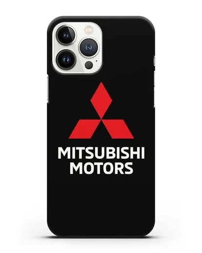 Чехол с надписью Mitsubishi Motors силиконовый для iPhone 13 Pro Max