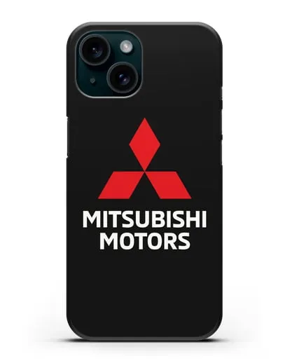 Чехол с надписью Mitsubishi Motors силиконовый для iPhone 15