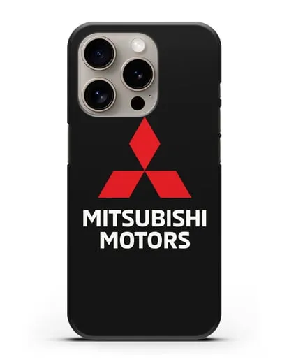 Чехол с надписью Mitsubishi Motors силиконовый для iPhone 15 Pro