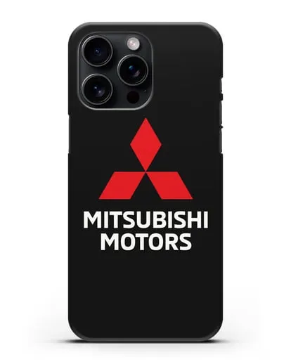 Чехол с надписью Mitsubishi Motors силиконовый для iPhone 15 Pro Max