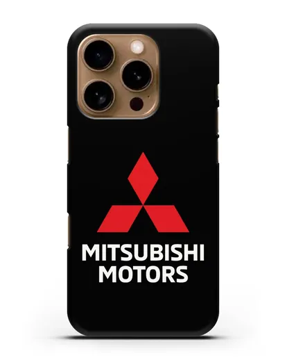 Чехол с надписью Mitsubishi Motors силиконовый для iPhone 16 Pro