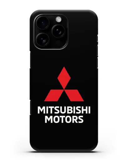 Чехол с надписью Mitsubishi Motors силиконовый для iPhone 16 Pro Max