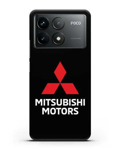 Чехол с надписью Mitsubishi Motors силиконовый для Xiaomi Poco F6 Pro