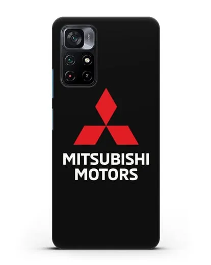 Чехол с надписью Mitsubishi Motors силиконовый для Xiaomi Poco M4 Pro 5G