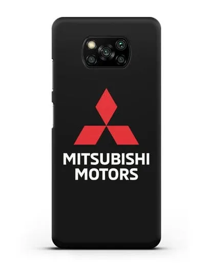 Чехол с надписью Mitsubishi Motors силиконовый для Xiaomi Poco X3