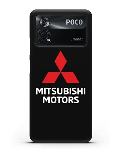 Чехол с надписью Mitsubishi Motors силиконовый для Xiaomi Poco X4 Pro