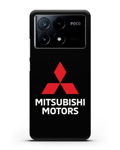 Чехол с надписью Mitsubishi Motors силиконовый для Xiaomi Poco X6 Pro