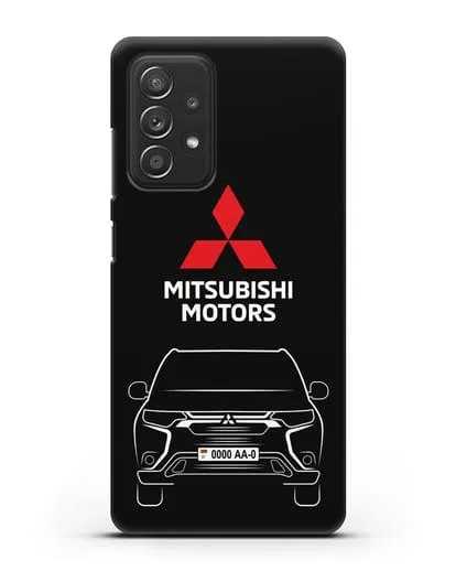 Чехол Mitsubishi Outlander с автомобильным номером силиконовый для Samsung Galaxy A53