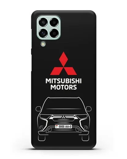 Чехол Mitsubishi Outlander с автомобильным номером силиконовый для Samsung Galaxy M53 [SM-M536]