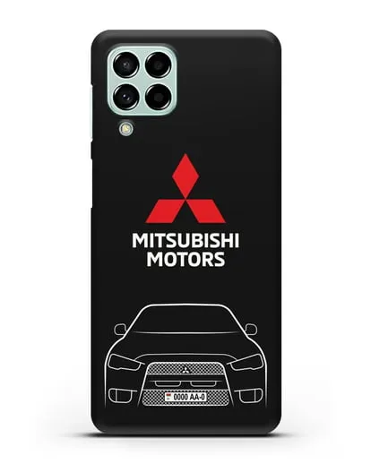 Чехол Mitsubishi Lancer с номерным знаком силиконовый для Samsung Galaxy M53 [SM-M536]