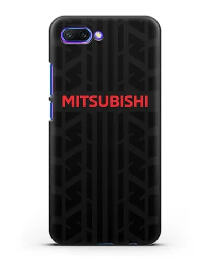 Чехол c логотипом Митсубиши с протектором шин силиконовый для Honor 10