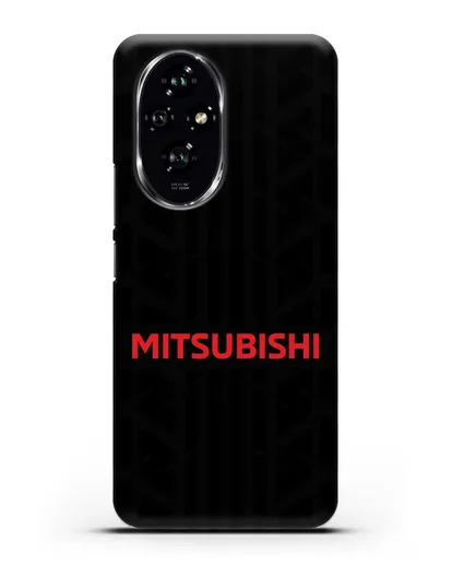 Чехол c логотипом Митсубиши с протектором шин силиконовый для Honor 200