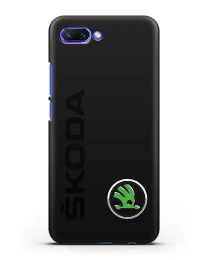 Чехол с надписью Skoda и логотипом силиконовый для Honor 10