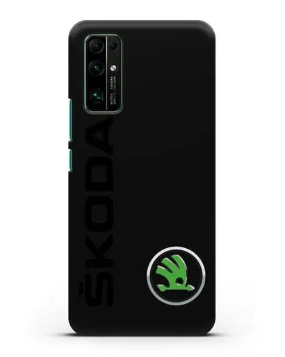 Чехол с надписью Skoda и логотипом силиконовый для Honor 30
