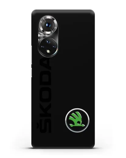 Чехол с надписью Skoda и логотипом силиконовый для Honor 50