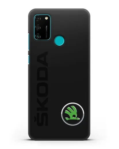 Чехол с надписью Skoda и логотипом силиконовый для Honor 9A