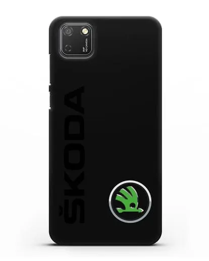 Чехол с надписью Skoda и логотипом силиконовый для Honor 9S