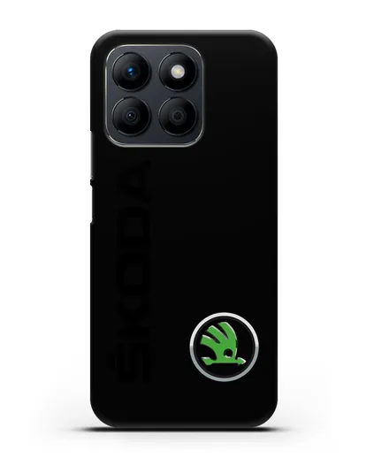 Чехол с надписью Skoda и логотипом силиконовый для Honor X8b