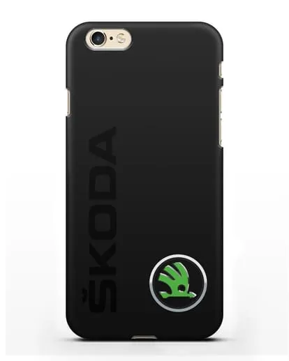 Чехол с надписью Skoda и логотипом силиконовый для iPhone 6