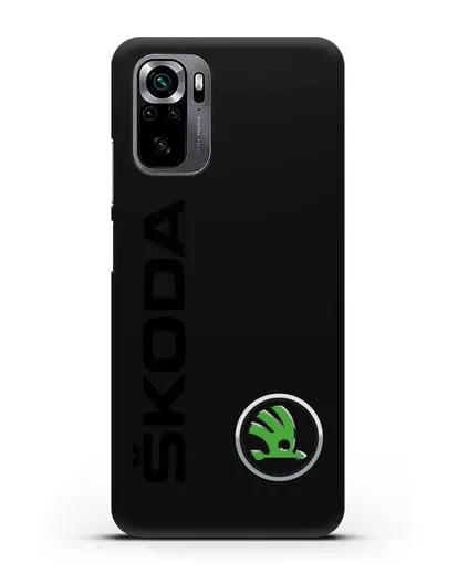 Чехол с надписью Skoda и логотипом силиконовый для Xiaomi Poco M5s