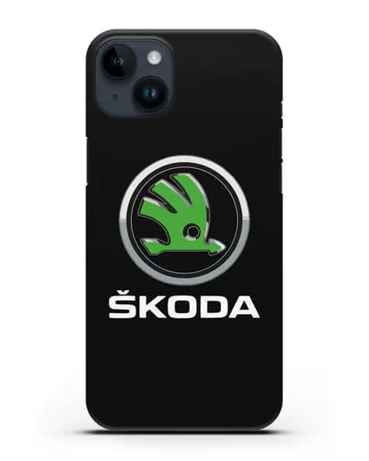 Чехол с логотипом Skoda силиконовый для iPhone 14 Plus
