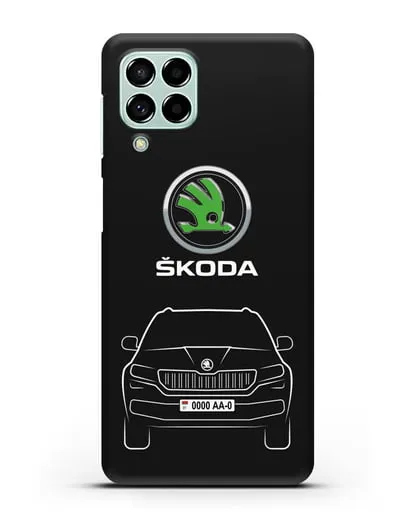 Чехол Skoda Kodiak с автомобильным номером силиконовый для Samsung Galaxy M53 [SM-M536]