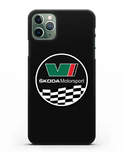 Чехол с логотипом Skoda Motorsport силиконовый для iPhone 11 Pro Max