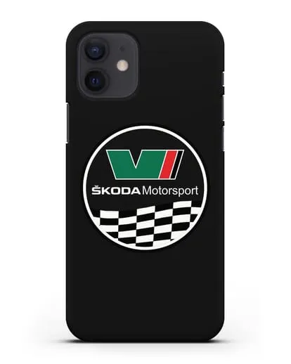 Чехол с логотипом Skoda Motorsport силиконовый для iPhone 12
