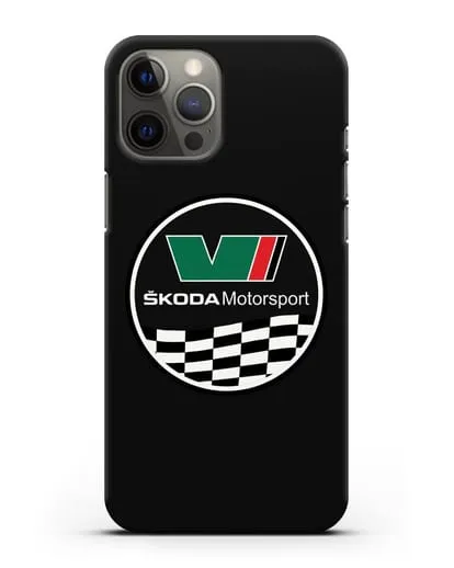 Чехол с логотипом Skoda Motorsport силиконовый для iPhone 12 Pro Max