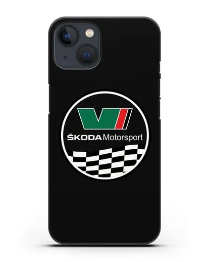Чехол с логотипом Skoda Motorsport силиконовый для iPhone 13 Mini