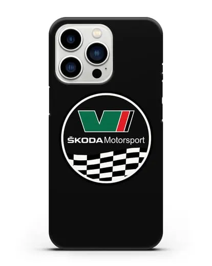 Чехол с логотипом Skoda Motorsport силиконовый для iPhone 13 Pro