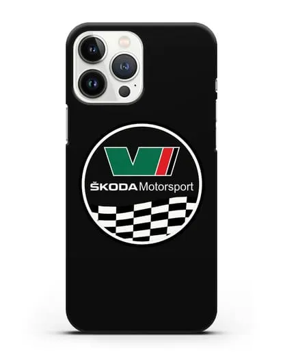Чехол с логотипом Skoda Motorsport силиконовый для iPhone 13 Pro Max