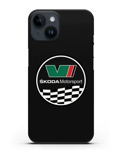 Чехол с логотипом Skoda Motorsport силиконовый для iPhone 14