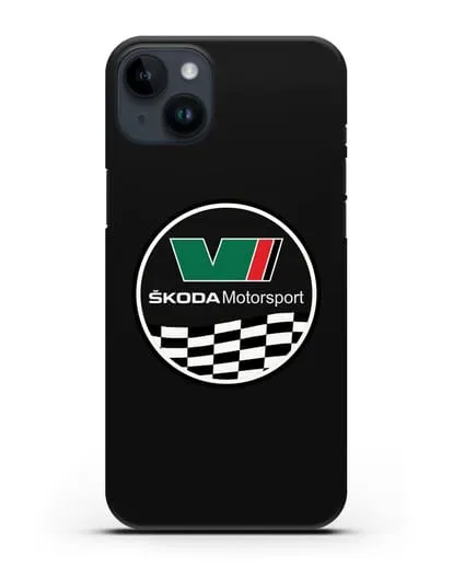 Чехол с логотипом Skoda Motorsport силиконовый для iPhone 14 Plus