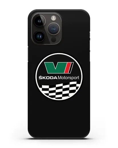 Чехол с логотипом Skoda Motorsport силиконовый для iPhone 14 Pro Max