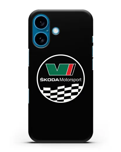 Чехол с логотипом Skoda Motorsport силиконовый для iPhone 16