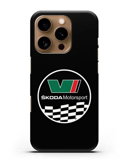 Чехол с логотипом Skoda Motorsport силиконовый для iPhone 16 Pro