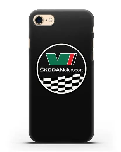 Чехол с логотипом Skoda Motorsport силиконовый для iPhone 8