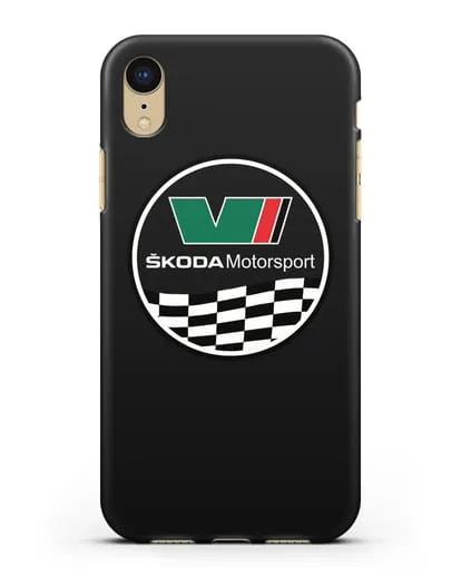 Чехол с логотипом Skoda Motorsport силиконовый для iPhone XR