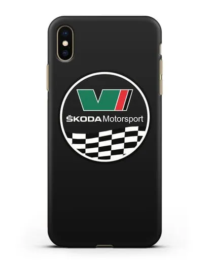 Чехол с логотипом Skoda Motorsport силиконовый для iPhone XS Max