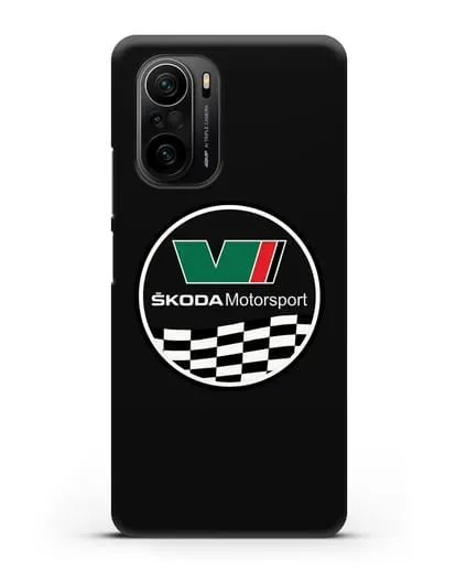 Чехол с логотипом Skoda Motorsport силиконовый для Xiaomi Poco F3 Pro