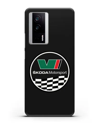 Чехол с логотипом Skoda Motorsport силиконовый для Xiaomi Poco F5 Pro