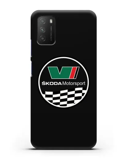 Чехол с логотипом Skoda Motorsport силиконовый для Xiaomi Poco M3