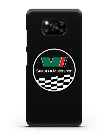 Чехол с логотипом Skoda Motorsport силиконовый для Xiaomi Poco X3