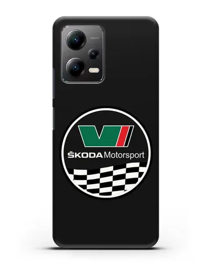 Чехол с логотипом Skoda Motorsport силиконовый для Xiaomi Poco X5