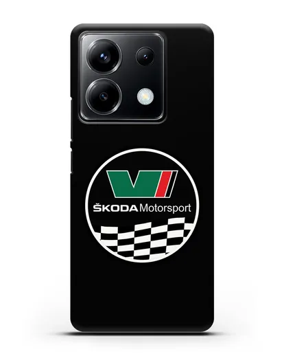 Чехол с логотипом Skoda Motorsport силиконовый для Xiaomi Poco X6